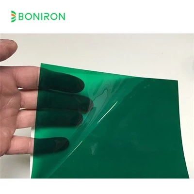 Eticheta autoadeziva transparenta din PVC verde